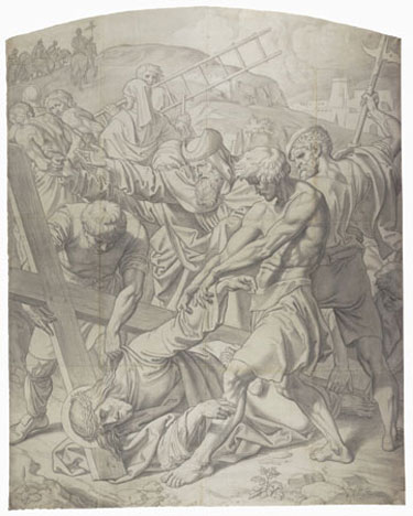 Neunte Station – Jesus fällt zum dritten Mal unter dem Kreuz