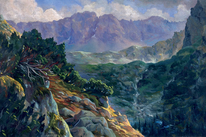 Eine Tatra-Landschaft - der Rysy Gipfel